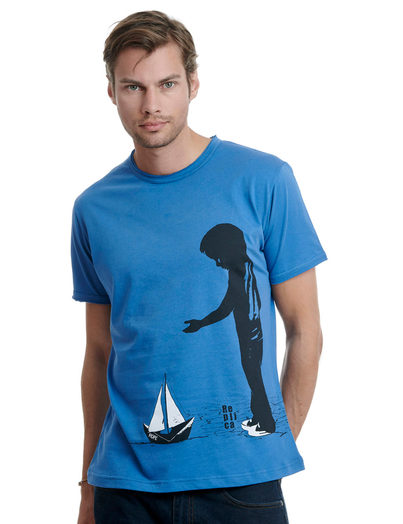 Boat Replica tshirt Greece blue