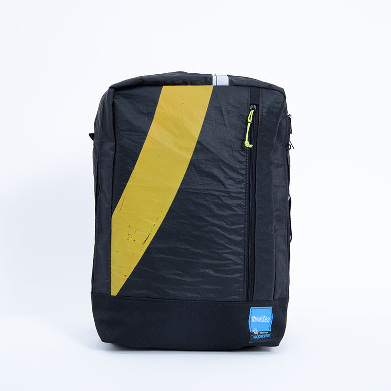 thinkSea Black-Yellow Large Recycled Backpack